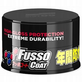 Воск твердый 200мл для темных автомобилей Fusso Coat 12 Months Protection Black SOFT99