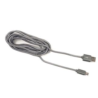 Кабель USB - microUSB 2м серый PowerPlant